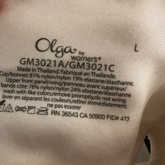 Olga by warners size large bra - Picture 2 of 3